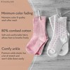 Cozyway Non-Slip Crew Grip Girls Socks, 12 Pack for Girls, Rainbow/Hearts/Animals, 5-7 Years Old - 2 of 4