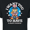Women's - Garfield - Want You To Have A Happy Fourth Cropped Graphic T-Shirt - 2 of 4