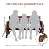Karl Home | 56 in. Cedar Wood Wagon Wheel Bench - 2 of 4