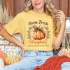 Simply Sage Market Women's Coquette Farm Fresh Pumpkin Short Sleeve Garment Dyed Tee - 2 of 4