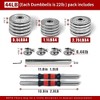 NAYSAYE Dumbbell Set 44 LBS Adjustable Weight Set with Carry Box for Home Gym and Office, Silver, 18.5"*12.2"*7.08" - 3 of 4