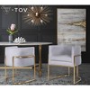 TOV Furniture Giselle Velvet Dining Chair with Gold Base by Inspire Me! Home Decor - 2 of 4