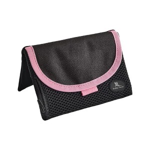 Running Buddy Magnetic Buddy Pouch, Beltess, Chafe and Bounce Free, Runners Fanny Pack - 6-3/4" x 4" - Black and Pink - 1 of 4