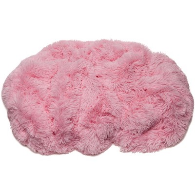 Pink Faux Fur Sherpa Fleece Reversible Throw Blanket