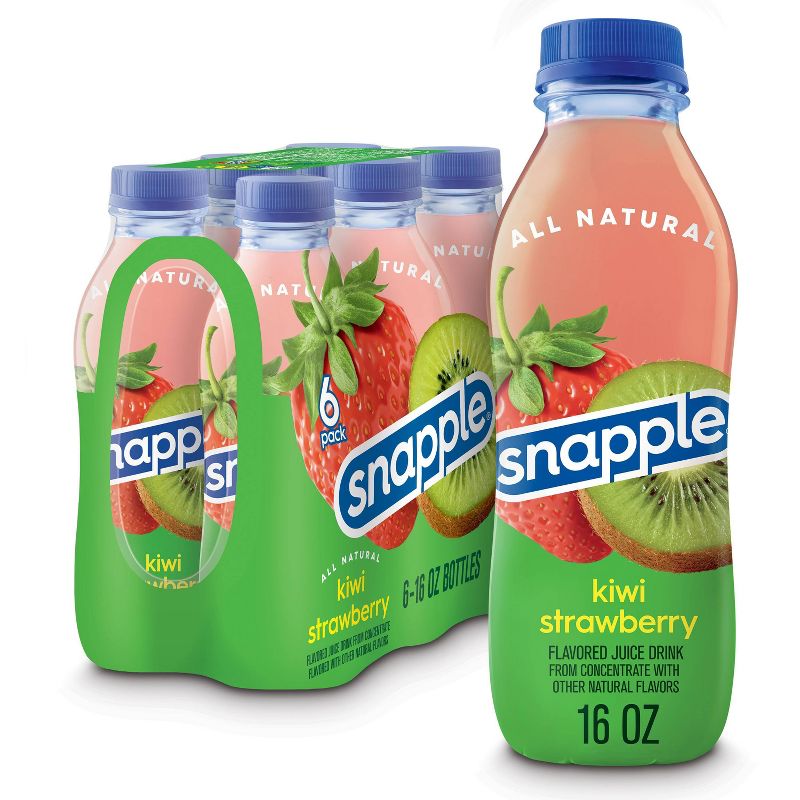 Snapple Kiwi Strawberry Juice Drink - 6pk/16 fl oz Bottles, 1 of 12