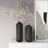 LuxenHome Set of 2 Black and Gold Metal Bottle Vases, Tabletop Decoration - 3 of 4