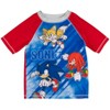 Sonic the Hedgehog Knuckles The Tails Little Boys Rash Guard and Swim Trunks Outfit Set Blue 7 - 4 of 4