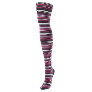 Memoi Stripesation Cotton Blend Sweater Tights - 1 of 2