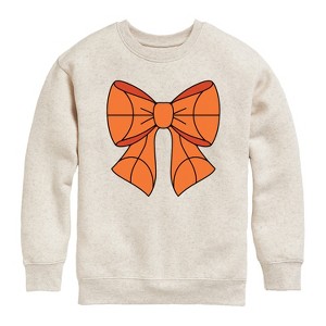 Boys' - Instant Message - Basketball Bow Graphic Long Sleeve Fleece Sweatshirt - 1 of 4