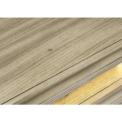 Giselle Beige 3-Drawer Nightstand with LED Light