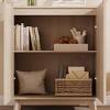 Garvee 31.5" Fluted Natural Buffet Sideboard Cabinet with Adjustable Shelves and Gold Metal Handles ¨C Oak - 4 of 4