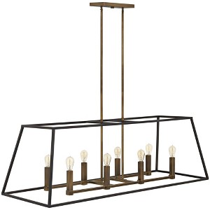 Hinkley Fulton 48" Bronze Linear Geometric Kitchen Island Chandelier - 1 of 4