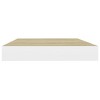 vidaXL Floating Wall Shelves 4 pcs Oak and White 15.7"x9.1"x1.5" MDF - 4 of 4