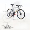 DSVIMOY Bicycles, 700c Road Bike 24 Speed, City Commuter Bicycle for Men Women, Silver, 67.32"*14.56"*39.37" - 2 of 4