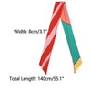 INSPIRE CHIC Women's Striped Printed Skinny Long Satin Silky Neck Scarves 1Pc - 3 of 4