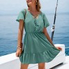 Women's Tie Front Tassel Mini Dress - Cupshe - 4 of 4