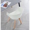 Nordlys Set of 4 Wood and Polypropylene Dining Chairs Modern Design Style Dining Room - 2 of 4