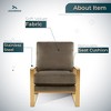 LeisureMod Jefferson Accent Arm Chair Upholstered in Velvet with Gold Brass Finish Frame - 4 of 4
