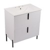 JUJABU 30" Bathroom Vanity with Ceramic Sink and Full-Extension Drawers - 2 of 4