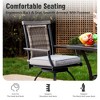 Captiva Designs 2pc Patio Rattan Backrest Metal Bar Swivel Chair with Wood-look Armrest and Gray Thickened Cushion - 2 of 4