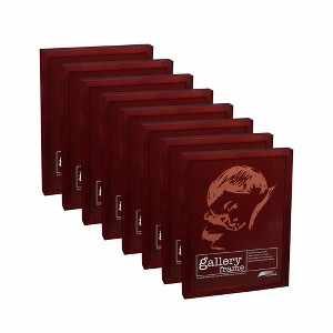 Ambiance Gallery Wood 1.5" Deep Picture Frames - 6×6" Pack of 8 Cherry Wood Frames, Shatter-Resistant Acrylic Glazing & MDF Backing, Horizontal or - 1 of 4