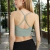 Anna-Kaci Women's Strappy Back Longline Sports Bra with Scoop Neck and Wireless Design - 3 of 4