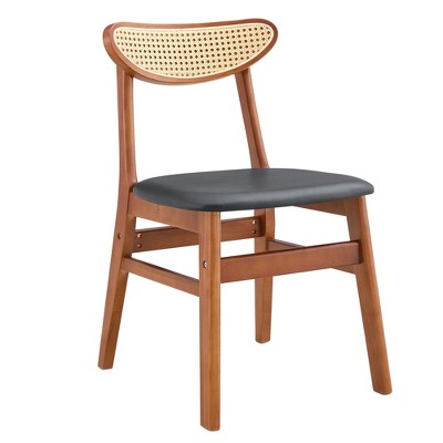 NicBex Dining Chairs Set of 2/4,Modern Kitchen Chairs with Small Curved Back and PU Cushion for Living Meeting Room
