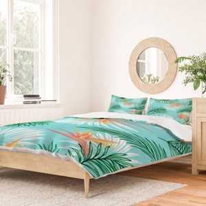 Deny Designs 83 Oranges Tropic Palm King Duvet and Sham Set (2-3pc Set) - 1 of 4