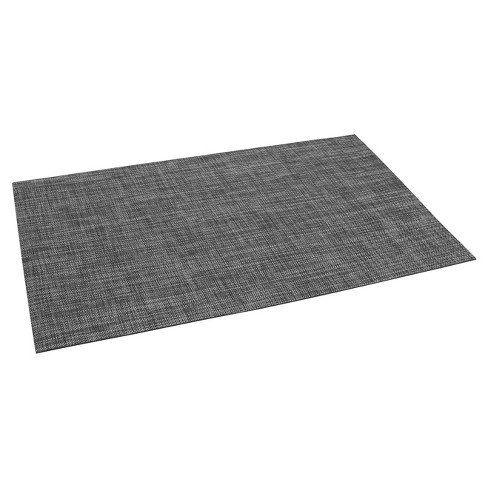 Woof Dog Food and Water Bowl Mat Carpet Placemat for Pet Dishes Machine Washable 19 inchx13 inch, Size: 19x13 Dog Food Mat, Gray