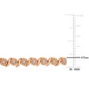 EVERLY JEWELRY | Rose Plated Sterling Silver 1/2 CT TDW Diamond S-Link Tennis Necklace - 17 inch - 4 of 4