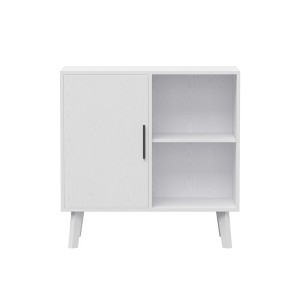ChicFurnit Utility Storage Cabinets Multi Use Storage Cabinet Floor Cabinet Accent Cabinet for Home Spaces, White, 35.82"*18.9"*6.1" - 1 of 4