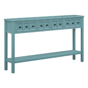 NicBex 60"Console Table with 4 Drawers Narrow Long Entryway Table with Open Shelf for Hallway,Living Room - 1 of 4