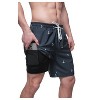 Rokka&Rolla Men's 7'' Stretch Swim Shorts with Compression Liner - 3 of 4