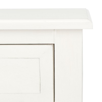 Whitney Distressed White Solid Wood 1-Drawer Accent Table