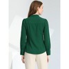 INSPIRE CHIC Women's Mandarin Collar Office Long Sleeve Button Down Shirt - 4 of 4