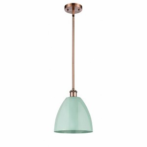 Plymouth Dome - 1 Light Stem Hung Pendant In Industrial Style-10.88 Inches Tall and 9 Inches Wide - 1 of 1