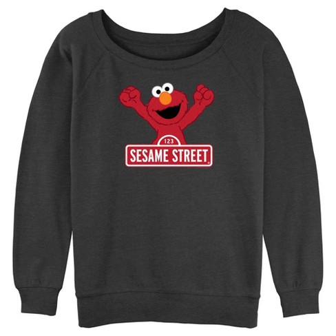 Junior's Sesame Street Elmo Red Logo Sign Sweatshirt - image 1 of 4