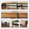 SEVOBAL Freestanding Garment Rack with Shelves 2 Rattan Drawers 4 Hooks for Closet Organization, Brown, 47.2"*15.7"*70.8" - 4 of 4