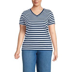 Lands' End Women's Relaxed Supima Cotton T-Shirt - 1 of 3