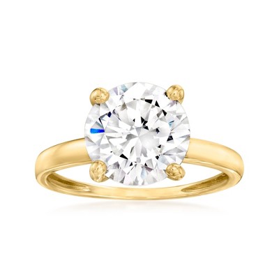 Ross-Simons 3.00 Carat CZ Solitaire Ring in 14kt Yellow Gold
