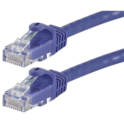 Monoprice Cat5E Ethernet Patch Cable - 1 Feet - Purple | Network Internet Cord - Snagless RJ45, Stranded, 350Mhz, Utp, Pure Bare Copper Wire, 24Awg -