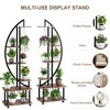 6 TierTall Plant Stand Shelf with Drawers, Half Moon Tiered Plants Shelf Rack for Garden, Indoor Metal Plant Stands, Circle Tiered Display Holder - 3 of 4