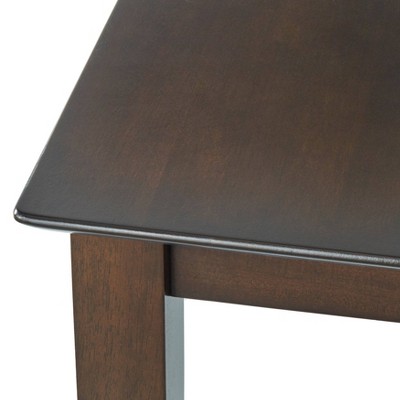 Espresso Brown 62" Contemporary Wood Dining Table