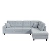 VYNXARIA U_Style 109.2 inch L-shaped Modular Sectional Sofa with Removable Back Cushions and 2 Pillows, Light Gray - 3 of 4
