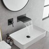 BWE Single Handle Wall Mount Spout Waterfall Bathroom Faucet in Matte Black - 2 of 4
