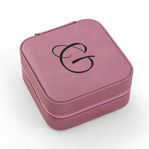 Personalization Mall Personalized Pink Leatherette Jewelry Case - 1 of 1