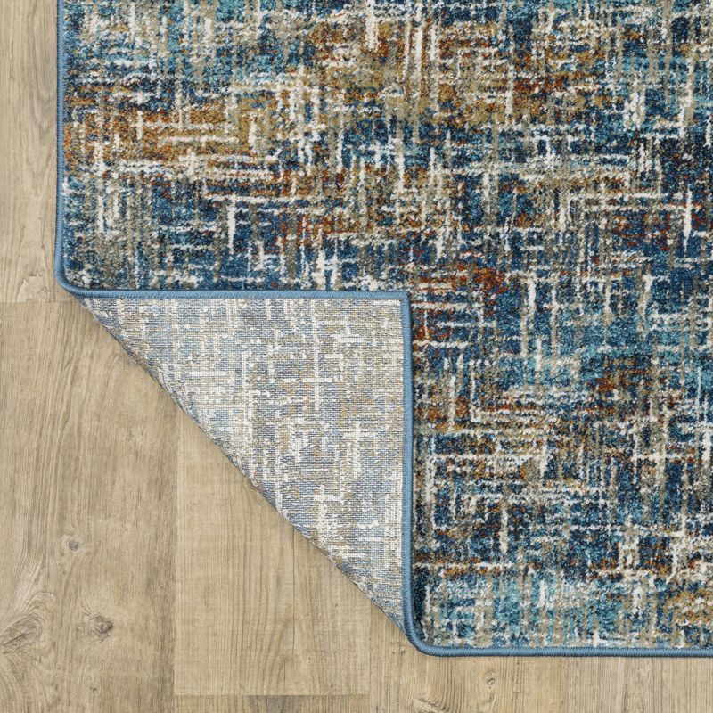 Victor Etched Abstract Area Rug Blue - Captiv8e Designs, 6 of 10