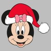 Girls Minnie Mouse Christmas Santa Hat Portrait T Shirt - 2 of 4