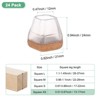 Unique Bargains Silicone Cups Felt Furniture Pads for Hardwood Floors 24 Pcs - 3 of 4