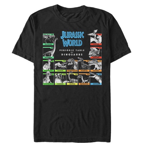 Men's Jurassic World Periodic Table Of Dinosaurs T-shirt : Target